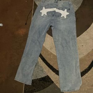 Pants with design on front and back